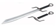 Combat broadsword w coated blade